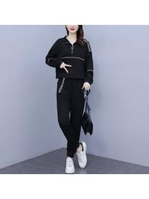 New plus style Plus size women's casual sports two-piece suit