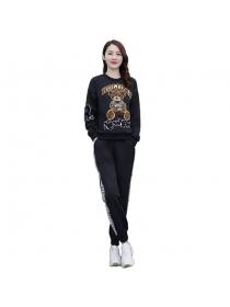 Women's spring new Slim Plus size bear sweater casual sports suit