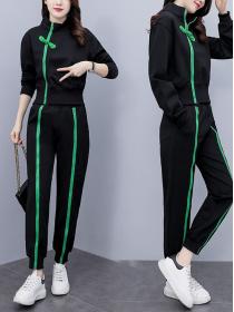 Chinese style elegant temperament casual suit fashion sweater two-piece set