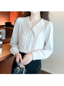 women's western style bottoming shirt long sleeve small shirt
