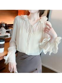 temperament top korean style small shirt 
