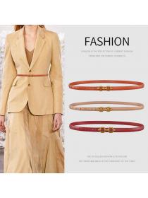 Leather belt women's fashion matching decorative belt 