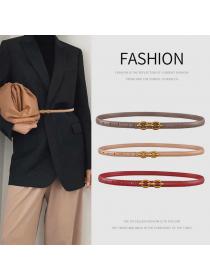 Leather belt women's fashion matching decorative belt 