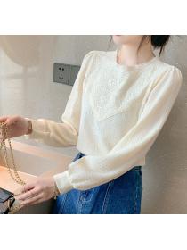 women's lace Korean style long sleeves bottoming shirt 
