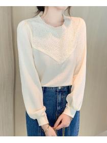 women's lace Korean style long sleeves bottoming shirt 