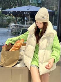 Autumn and winter new loose down cotton vest waistcoat outer wear short coat