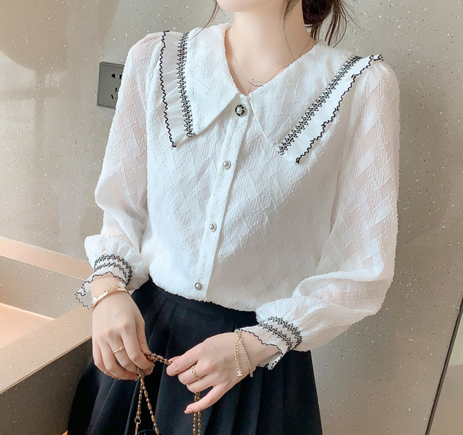 Korean style Chic Long Sleeve Top