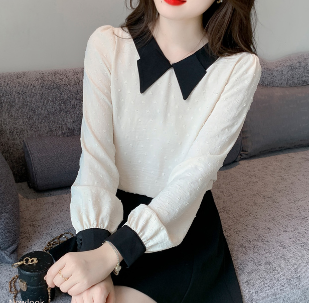 korean style doll collar loose bottoming shirt