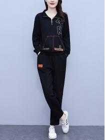 Autumn new Sweater Two-Piece Sports Suit