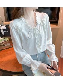 women's chiffon shirt top white shirt