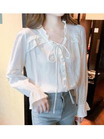 women's chiffon shirt top white shirt