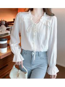 women's chiffon shirt top white shirt