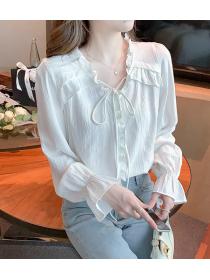 women's chiffon shirt top white shirt