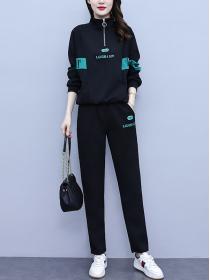 Fashionable slim fit casual sports two-piece set