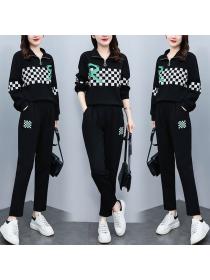 Fashionable Korean style casual sports two-piece suit