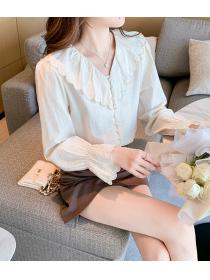 women's Fashion blouse bell sleeve top