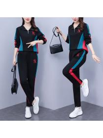 Korean style Autumn fashion Sport&Casual sweater +Long pants two piece set