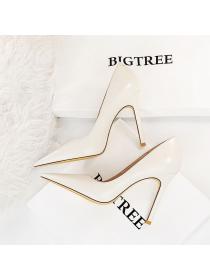 European style simple stiletto high heels pointed sexy shoes