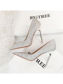 European style high-heeled shallow mouth pointed stiletto high heels sexy nightclub shoes
