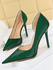 European style Snake print high-heeled shoes sexy nightclub heels