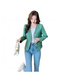 Fashion style Temperament V neck Woven Jacket for women