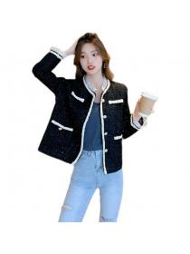 New style Loose Autumn fashion Woven Jacket for women
