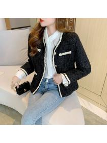 New style Loose Autumn fashion Woven Jacket for women