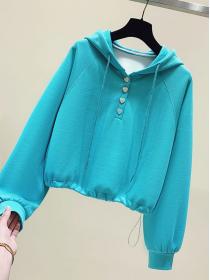 Korean style loose jacket hooded sweater