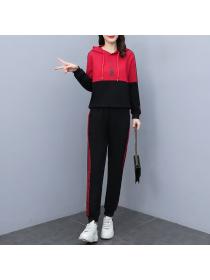 Casual hooded sweater sports suit women's f fashionable two-piece suit