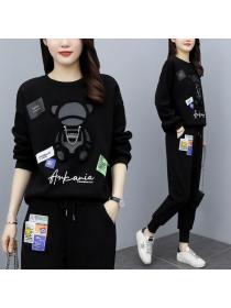 Fashion style women's fashion casual sweater long-sleeved two-piece set