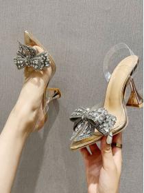Fashion new bow pointed sandals
