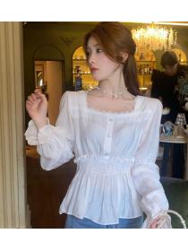 On Sale Lace Matching Sweet Show Waist Blouse 