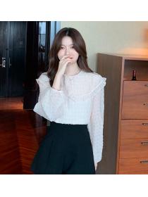 Korean style long-sleeved Thin chiffon shirt