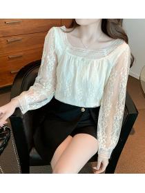 Korean style Fashion  Lace Shirt