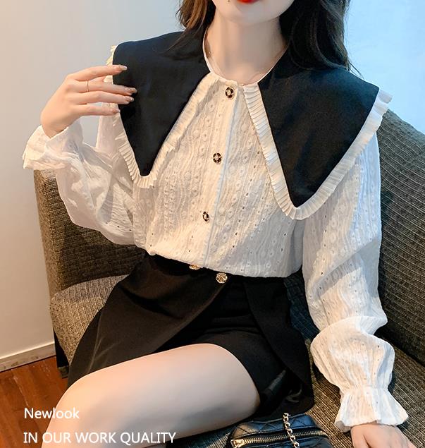 Korean style Doll Collars Lace Matching Blouse
