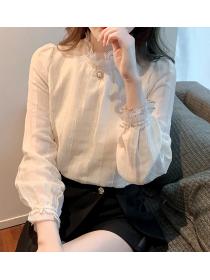 Autumn Korean style tops chiffon shirts