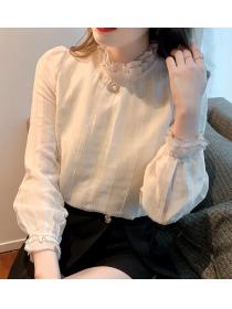 Autumn Korean style tops chiffon shirts