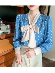 Korean style Fashion satin Chiffon shirt 