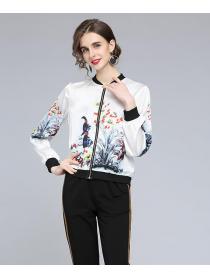 On Sale ink print cropped Fashion coat