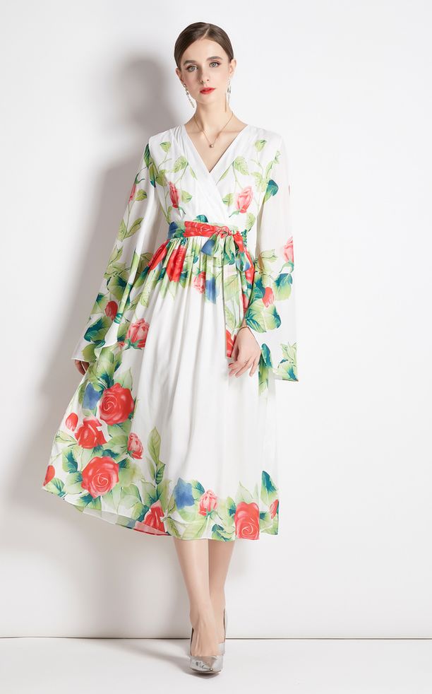 On Sale Printing Fashion Maxi Dress