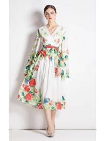 On Sale Printing Fashion Maxi Dress 