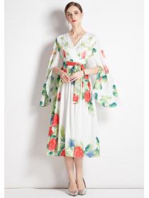 On Sale Printing Fashion Maxi Dress 