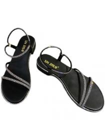 korean style open toe rhinestone sandals