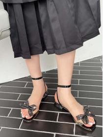 Fashion Bow Low Heel Sandals for women