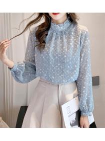 Korean style Autumn fashion long-sleeved top