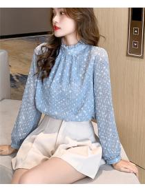 Korean style Autumn fashion long-sleeved top