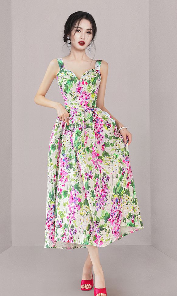OL Style Color Matching Drape Fashion  Slim Dress