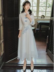 Summer new Chinese style Maxi dress