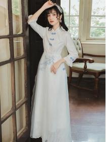 Summer new Chinese style Maxi dress