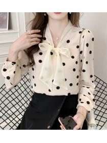 women's polka dot Chiffon shirt